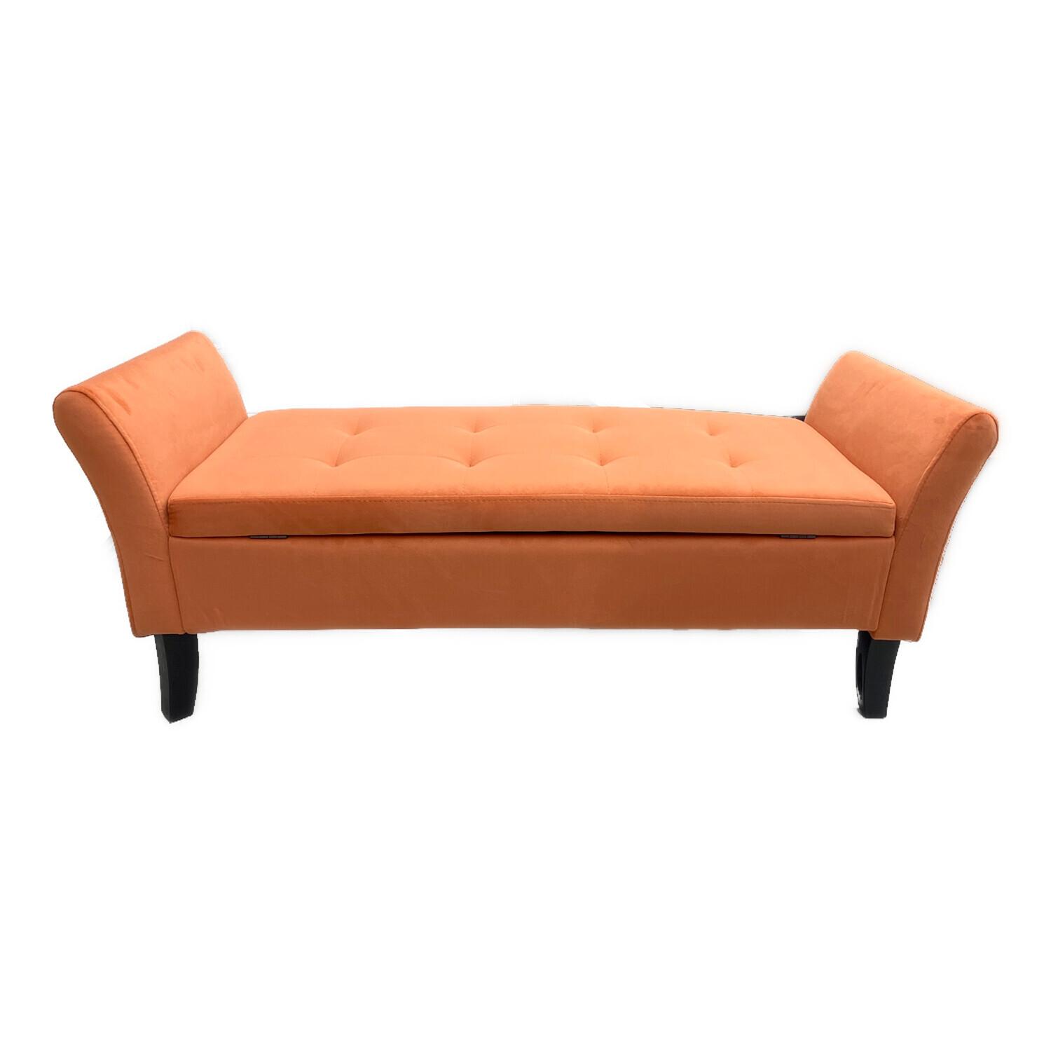 サンコウ 2人掛けソファー アメリカンベンチ オレンジ｜トレファクONLINE