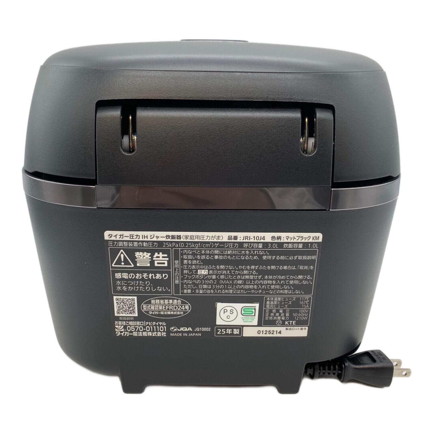 Tiger (タイガー) 圧力IH炊飯ジャー JRI-10J4 2025年製 5.5合(1.0L) ご