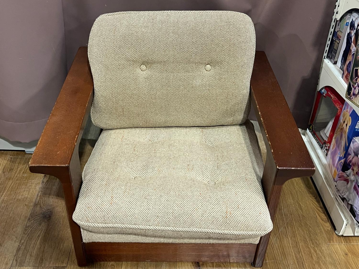 飛騨産業 (ヒダサンギョウ) 1人掛けソファー キツツキマーク ベージュ