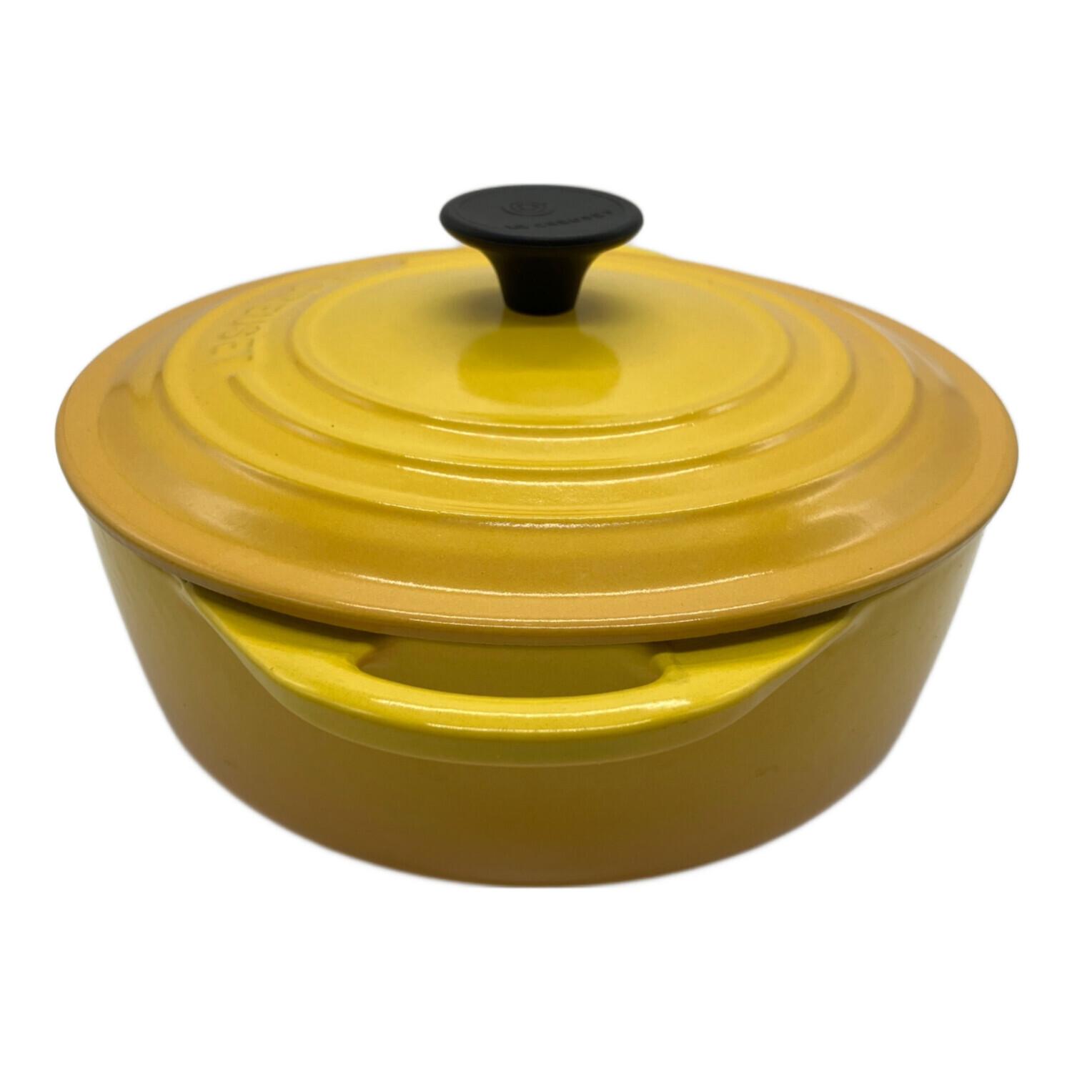 と*ぱ様 LE CREUSET イエロー 両手鍋 オーバル 25cm 【公式通販】 と*ぱ