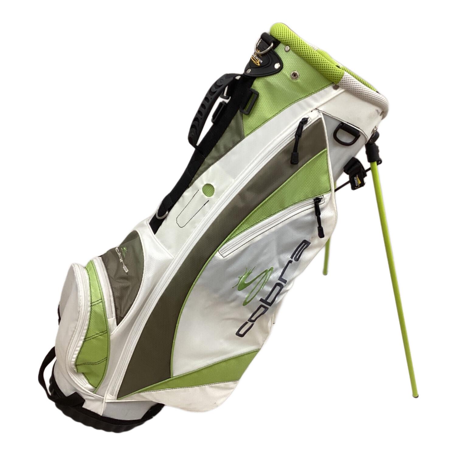 COBRA (コブラ) キャディバッグ ホワイト 6分割 セルフ式スタンド
