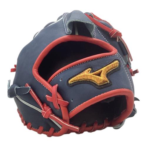 MIZUNO (ミズノ) 軟式グローブ ネイビー×レッド オーダーカラー 耕作印