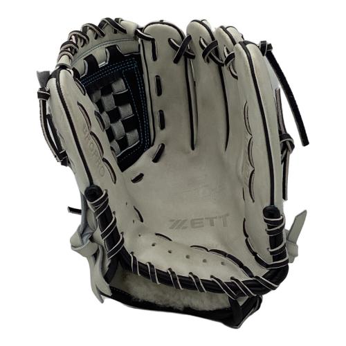 ZETT (ゼット) 軟式グローブ グレー×ブラック オーダー品 土手紐無