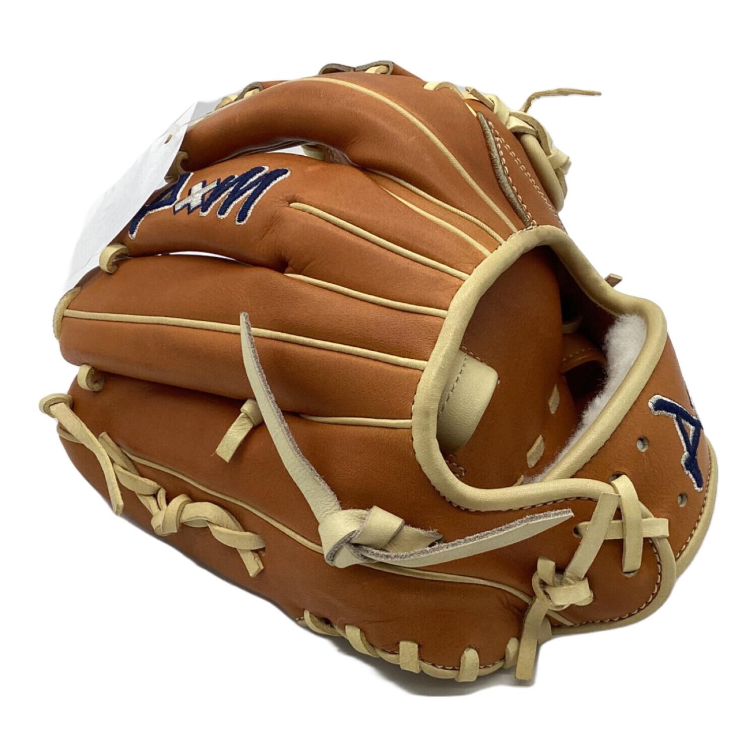 DxM (ディーバイエム) 硬式グローブ 約27cm キャメル 土手紐無