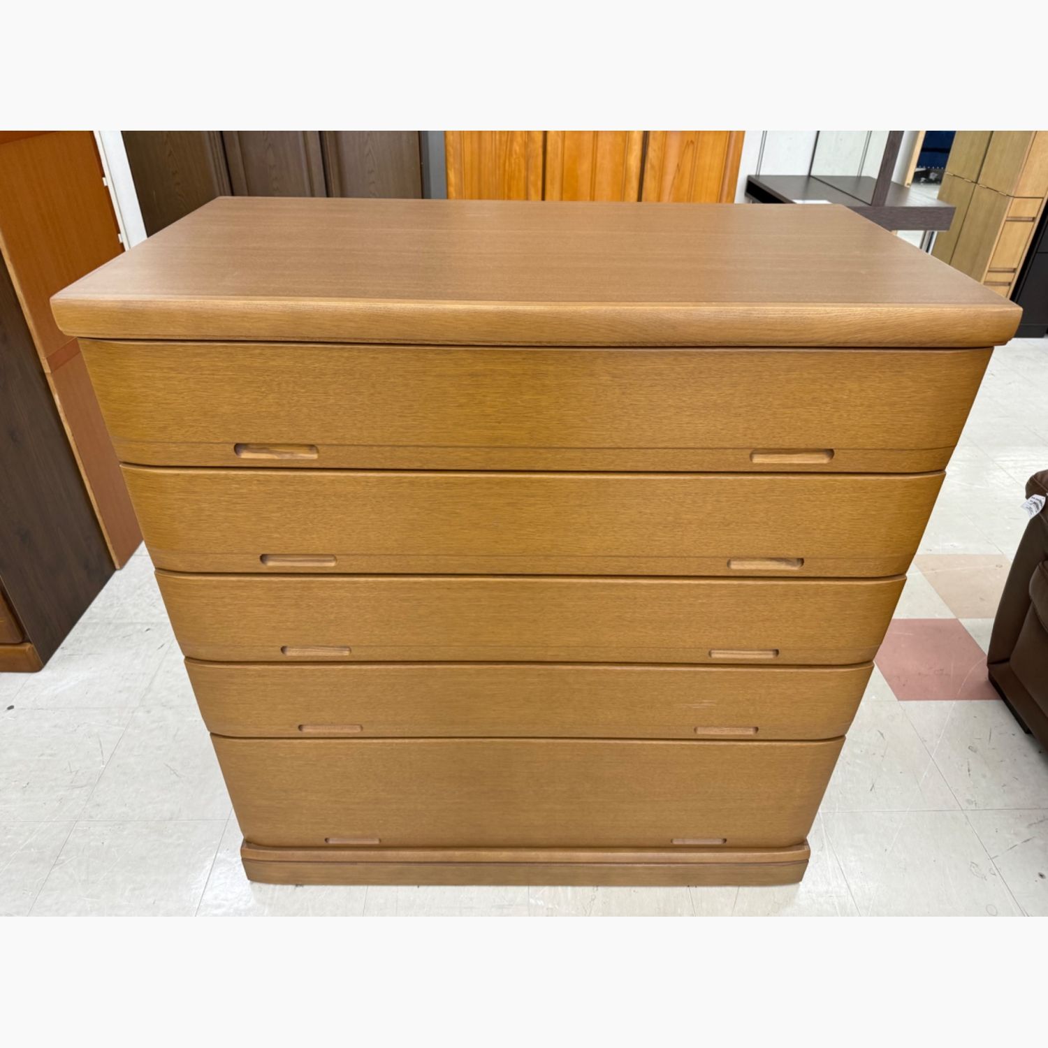 府中家具 (フチュウカグ) ミドルチェスト ブラウン 5段｜トレファクONLINE