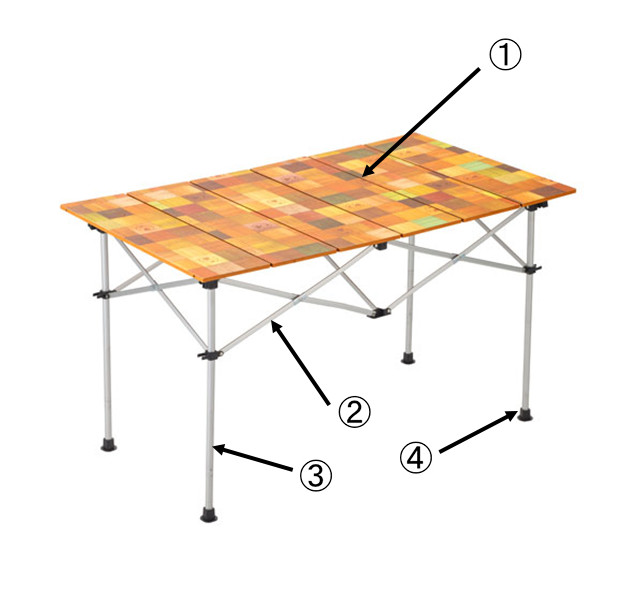 ナチュラルモザイクロールテーブル/120用フレームセットの通販