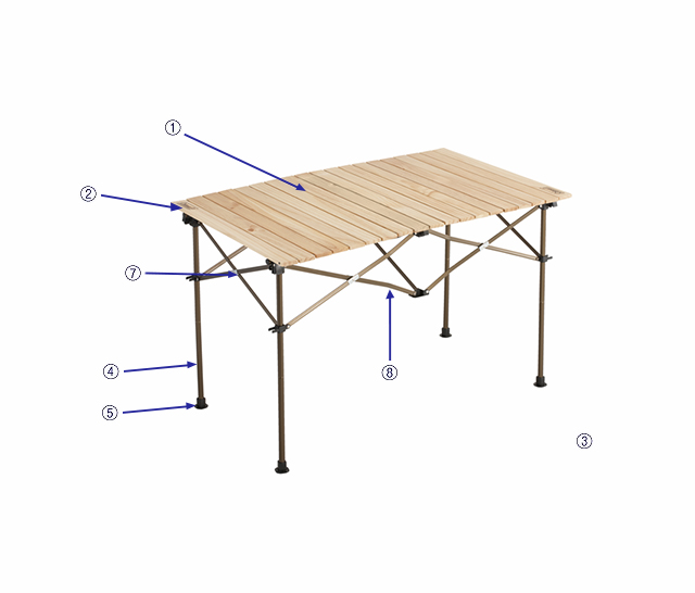 天板（1セット） ウッドロール2ステージテーブル/110 (ナチュラル)用