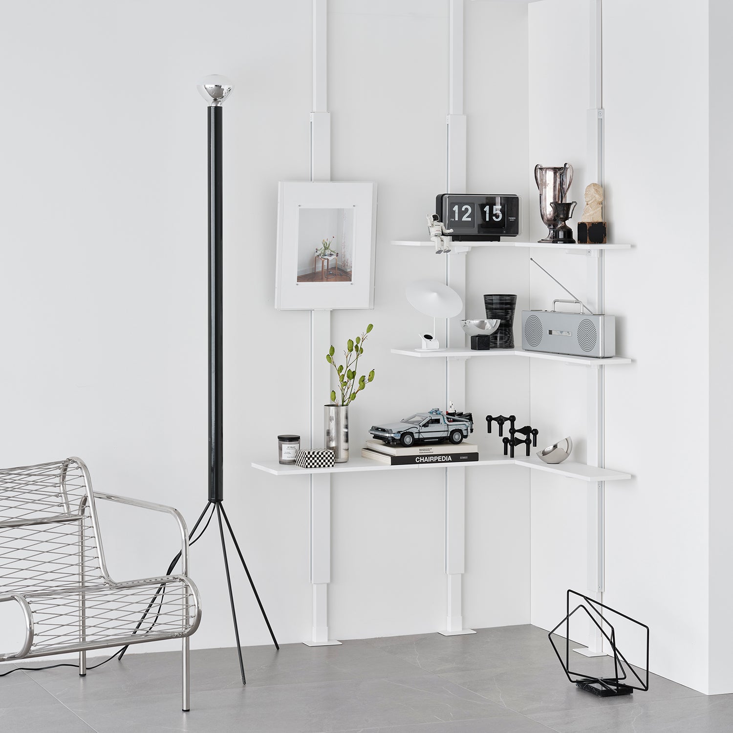 Corner Shelf Set コーナーシェルフセット 取付寸法190-260cm SET-AS