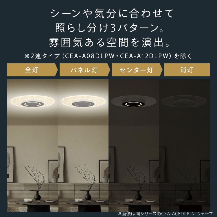 LEDシーリングライト パネルライトスクエア 8畳 調光 調色 CEA-A08DLPS