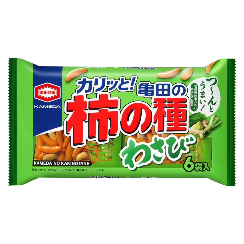 ◇亀田製菓 亀田の柿の種わさび6袋詰 164g【12個セット】: サン