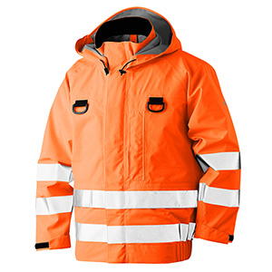 フルハーネス対応 レインベルデNゴアテックス 高視認 蛍光オレンジ