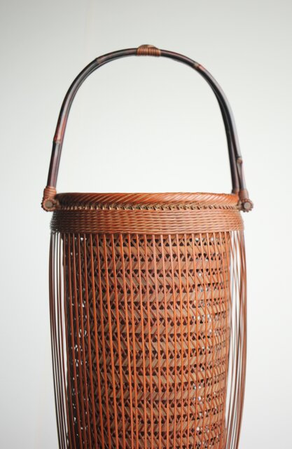 紅籐 二重編み花籠 大 紅籐 二重編み花籠 大