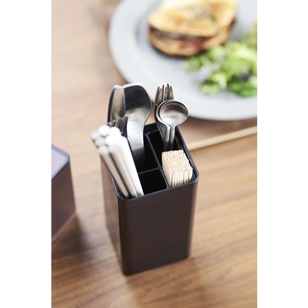 tower】蓋付きカトラリースタンド タワー (ブラック): 周辺小物