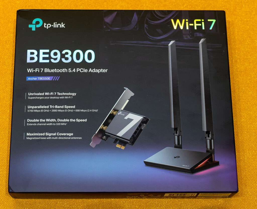 TP-Link Archer TBE550E- BE9300 WIFI 7 / Bluetooth 5.4 PCIe Adapter