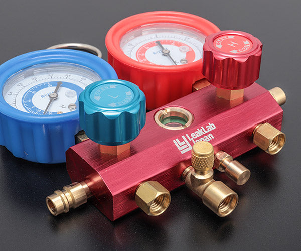 リークラボジャパン R1234YF用ゲージマニホールド 本体 LL-400-MF2