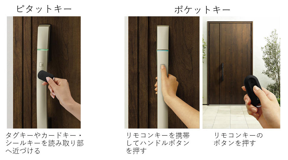 スマートコントロールキーのピタットキーとポケットキーの違いを教えて