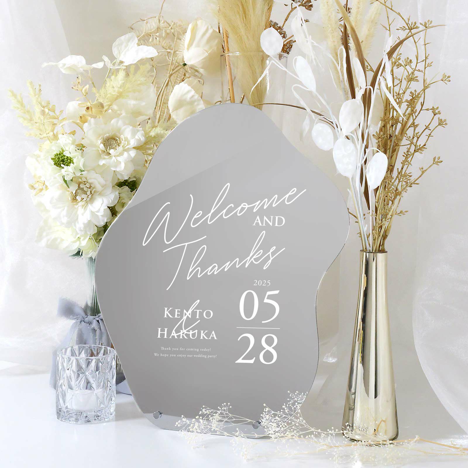 ペンと鏡でおしゃれなウェルカムボード作ってみた〈 反省点付き