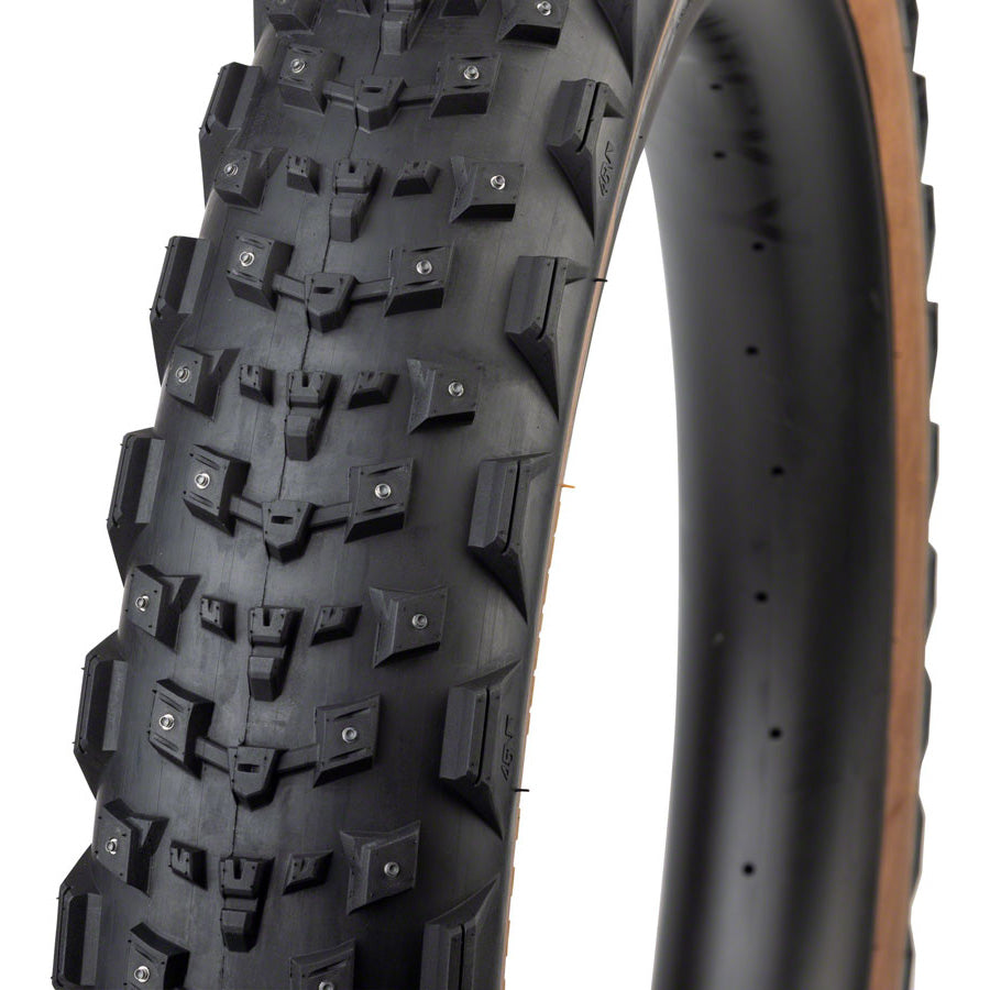 45NRTH Dillinger 4 - 27.5 x 4.0 60TPI Tan Studded Tire – Fat Bikes