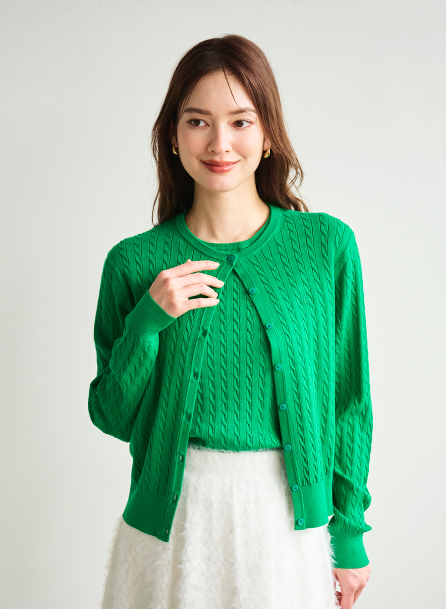 追加】ケーブルニットカーディガン｜LOUNIE（ルーニィ）公式サイト