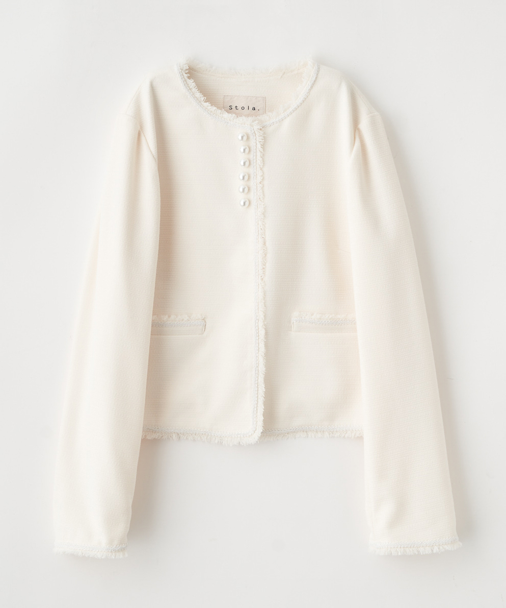 ノーカラーツイードジャケット｜Stola.（ストラ）公式通販サイト