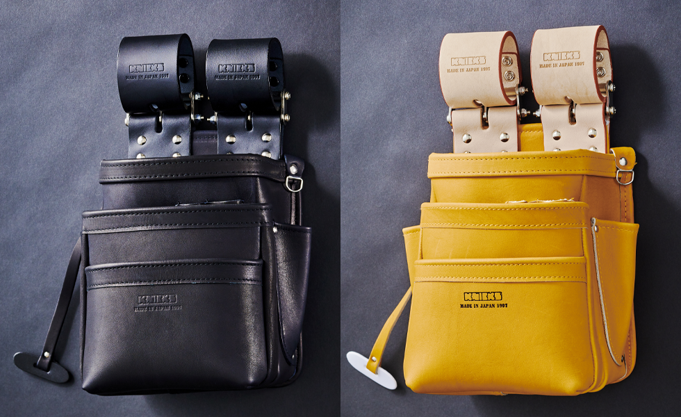 総ヌメ革使用3段腰袋 - knicks