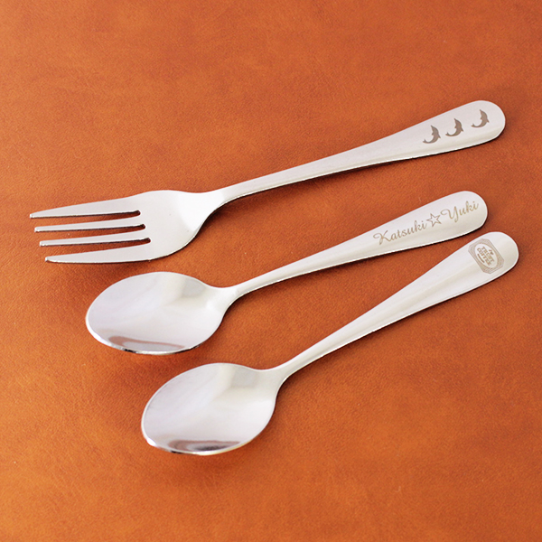 加工事例] 持ち込み名入れ カトラリーセット（スプーン・フォーク