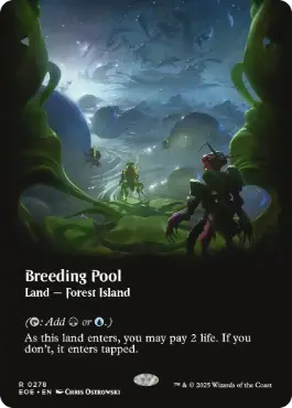 Foil】《繁殖池/Breeding Pool》[DIS] 土地R | 日本最大級 MTG通販