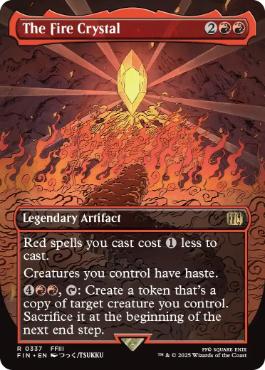 337)□ボーダーレス□《火のクリスタル/The Fire Crystal》[FIN-BF] 赤