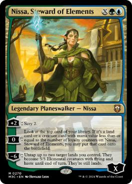 Foil】□プレリリース□《自然に仕える者、ニッサ/Nissa, Steward of