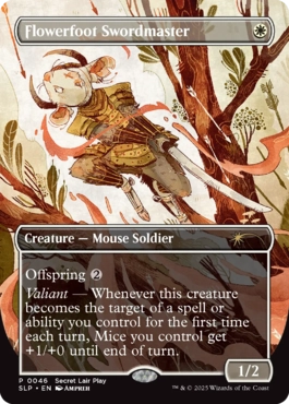 046)□ボーダーレス□《花足の剣豪/Flowerfoot Swordmaster》[SLP] 白