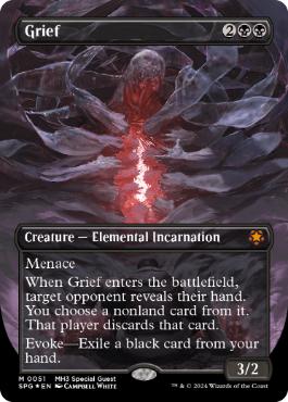 テクスチャー・Foil】(051)□ボーダーレス□《悲嘆/Grief》[SPG] 黒