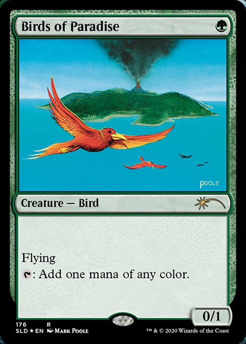 □黒枠□《極楽鳥/Birds of Paradise》[4EDBB] 緑R | 日本最大級 MTG