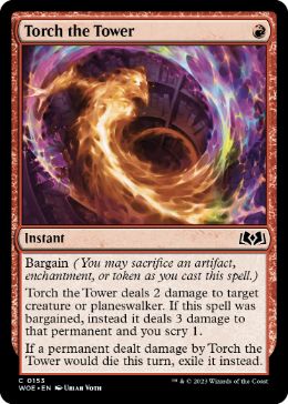 Foil】(153)《塔の点火/Torch the Tower》[WOE] 赤C | 日本最大級 MTG