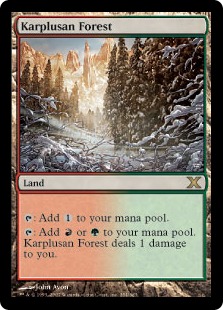 Foil】《カープルーザンの森/Karplusan Forest》[7ED] 土地R | 日本