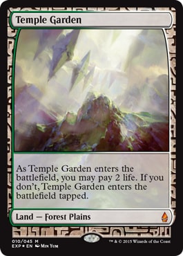 Foil】《寺院の庭/Temple Garden》[EXP] 土地R | 日本最大級 MTG通販