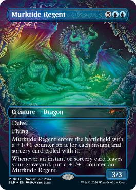 Foil】(017)□ボーダーレス□《濁浪の執政/Murktide Regent》[SLP] 青