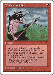 □黒枠□《変化の風/Winds of Change》[4EDBB] 赤R | 日本最大級 MTG