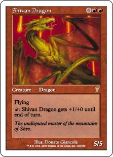 Foil】《シヴ山のドラゴン/Shivan Dragon》[7ED] 赤R | 日本最大級 MTG