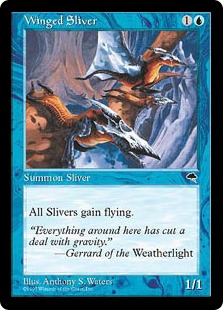 有翼スリヴァー/Winged Sliver》[TMP] 青C | 日本最大級 MTG通販サイト
