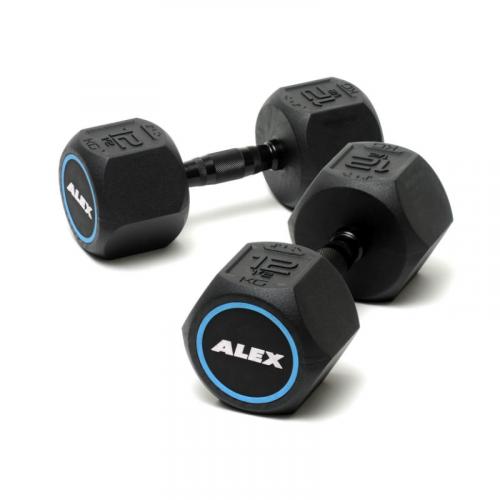 ALEX (アレックス) ラバーHEXダンベル (ヘックスダンベル)※ペアでは