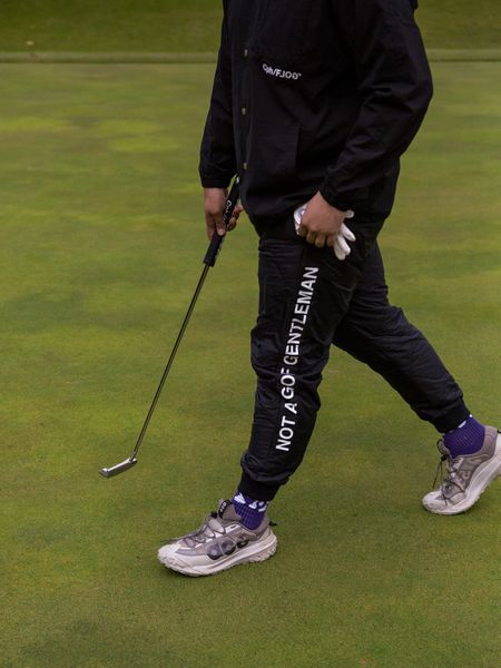 Captains Helm Golf / QUILTING ADJUSTABLE JOGGER PANTS -Black-