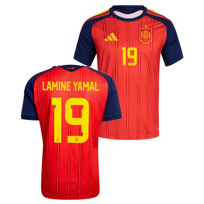 スペイン代表 2026 ホーム 半袖 ユニフォーム No.19 ラミン・ヤマル
