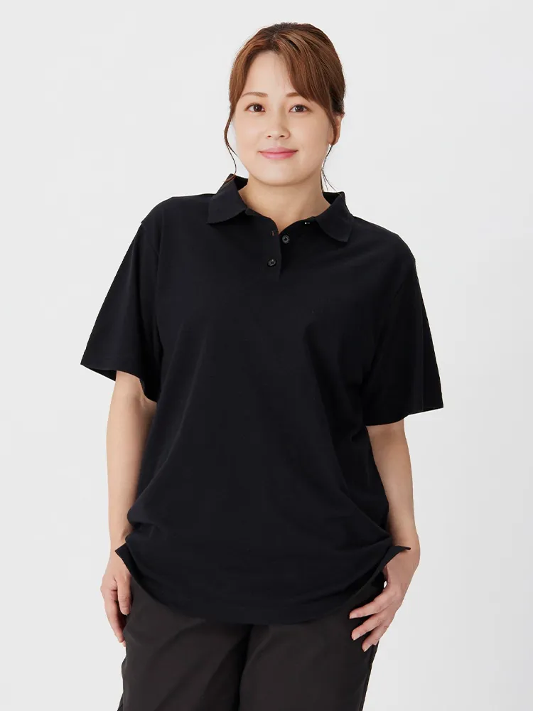 ネイビー 鹿の子半袖ポロシャツ | フォーエル公式通販