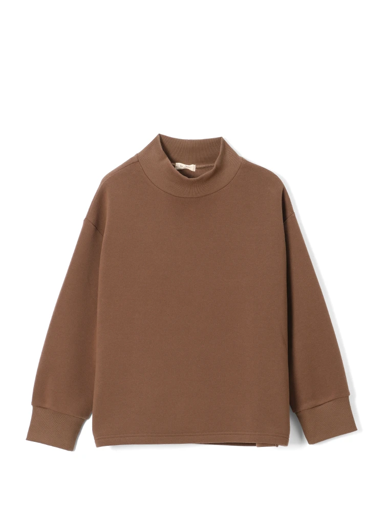 ブラック 【No Jean(ノージーン)】裏起毛リブハイネックTシャツ