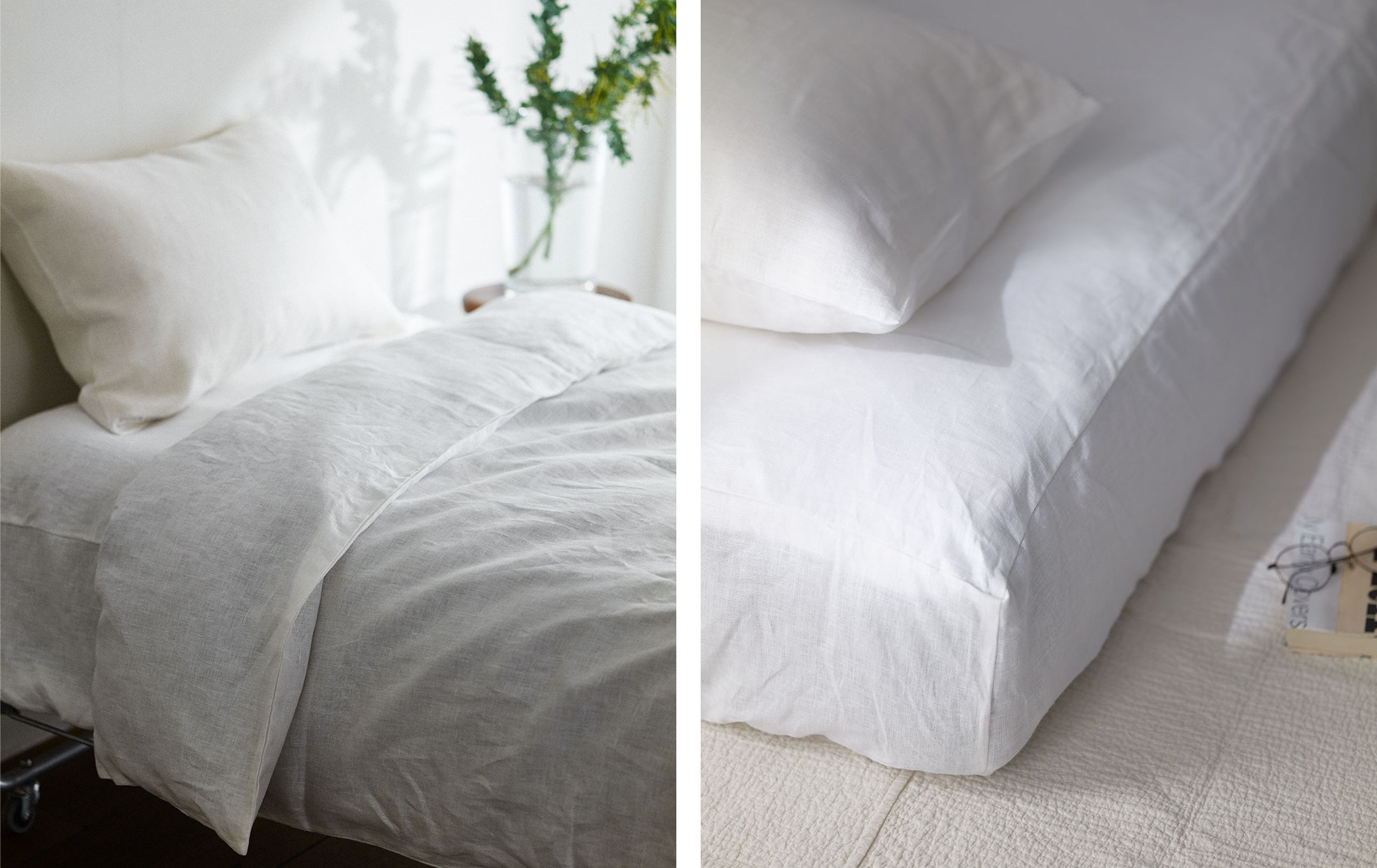 リネン ボックスシーツ ダブル ホワイト | fog linen work