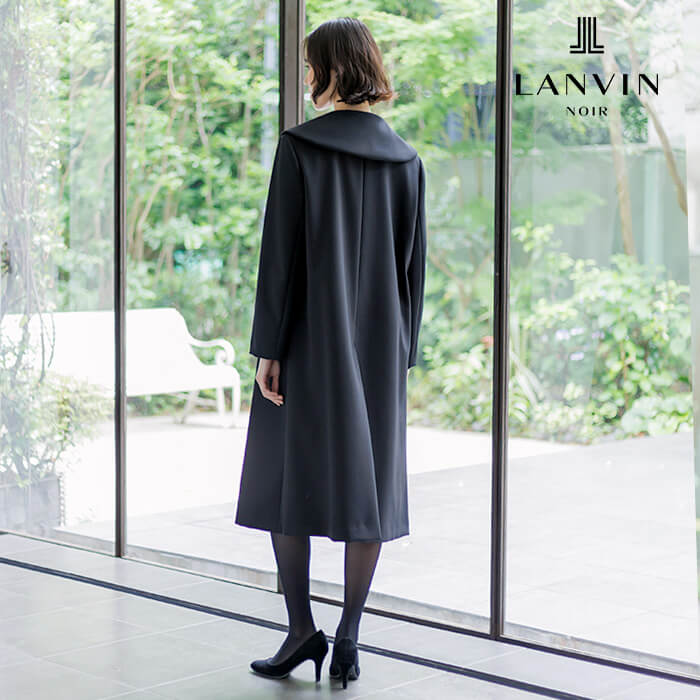 アールデコ100周年記念・ビッグショールカラーのコート M・ブラック