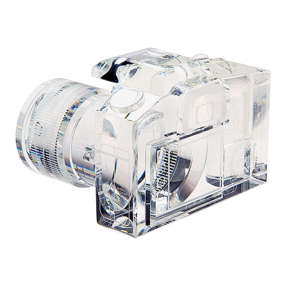 Crystal Camera - 2/3 Sized Replica of Canon EOS 7D w/ 15-85mm IS
