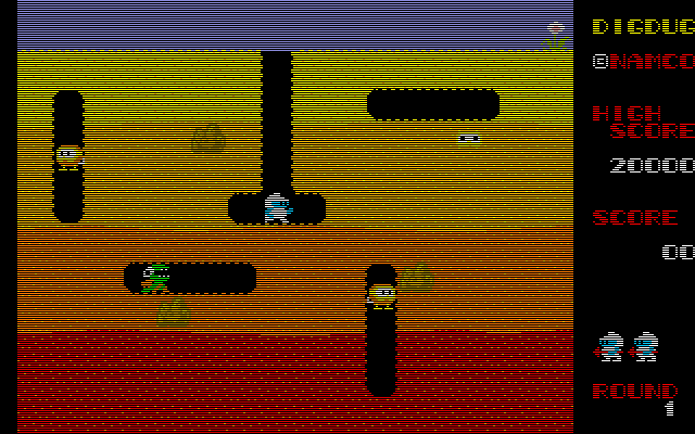 Oh!FM-7 : ディグダグ ［FM-7版］（電波新聞社／1984年）［ソフトウェア］