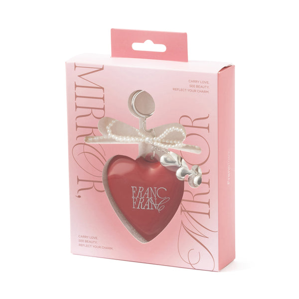 限定カラー】チャーム付き ミラー＆ブラシ レッド | Francfranc