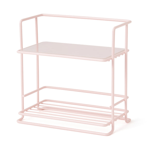 ワイヤーキッチンラック ガラス天板付 S ピンク | Francfranc（フラン